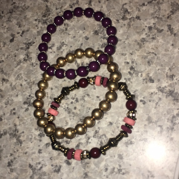 3 Pack EARTHBOUND Hippie bracelets beaded! - Picture 1 of 3